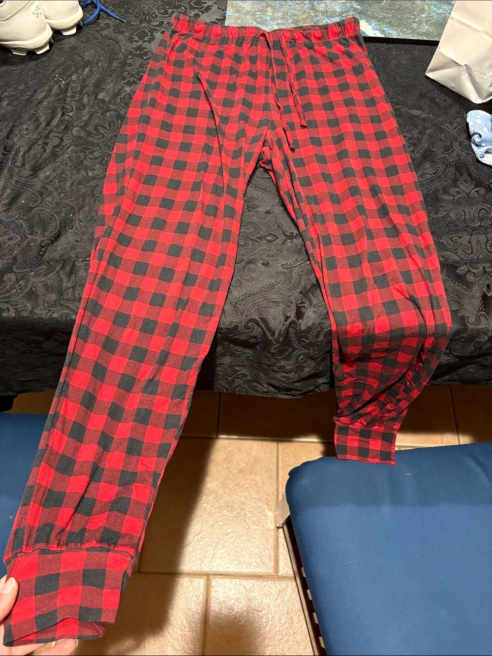 Men's Red and Black Buffalo Plaid Lounge Pants